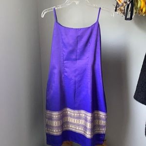 Purple silk dress